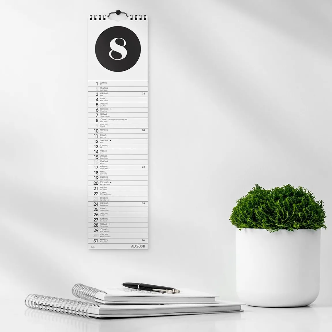 Väggkalender Burde 1768 Simple 2027
