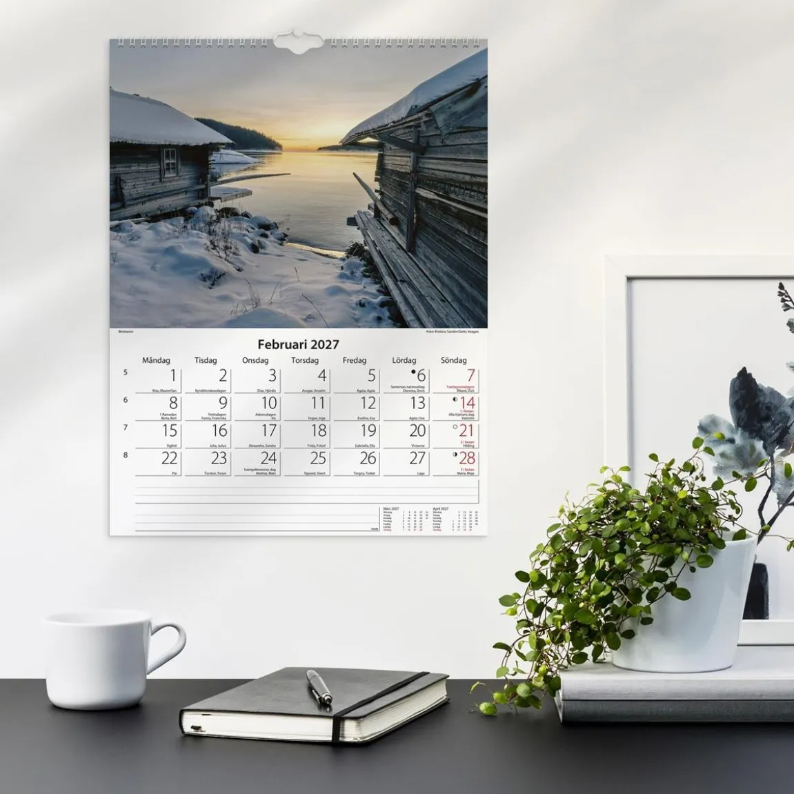 Väggkalender Burde 1778 Svenska kusten 2027