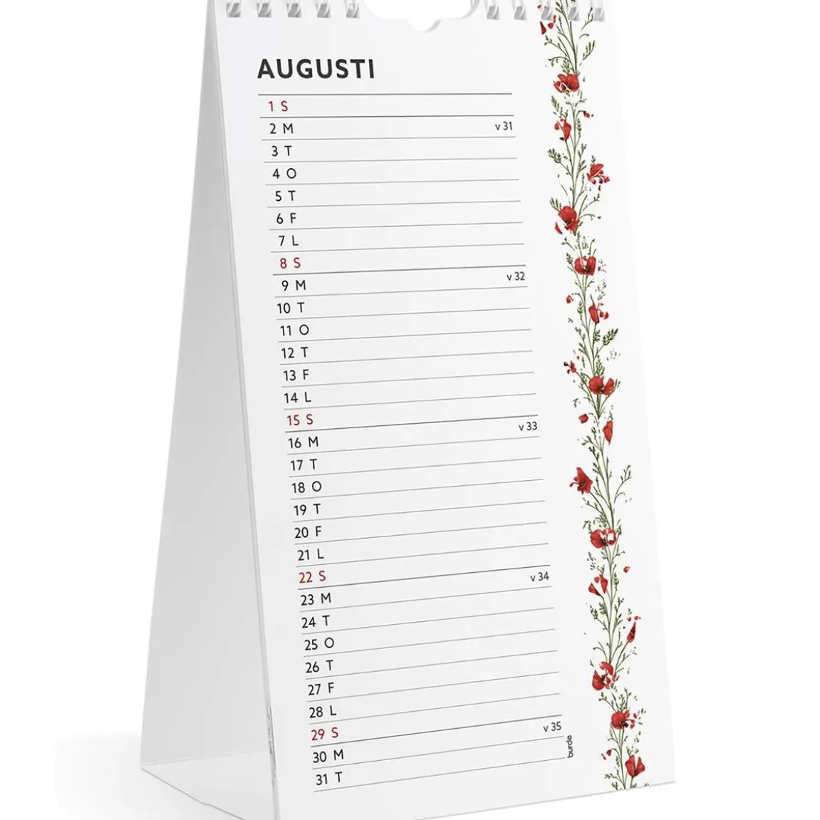 Väggkalender Burde 1783 Väggkalender Mini 2027