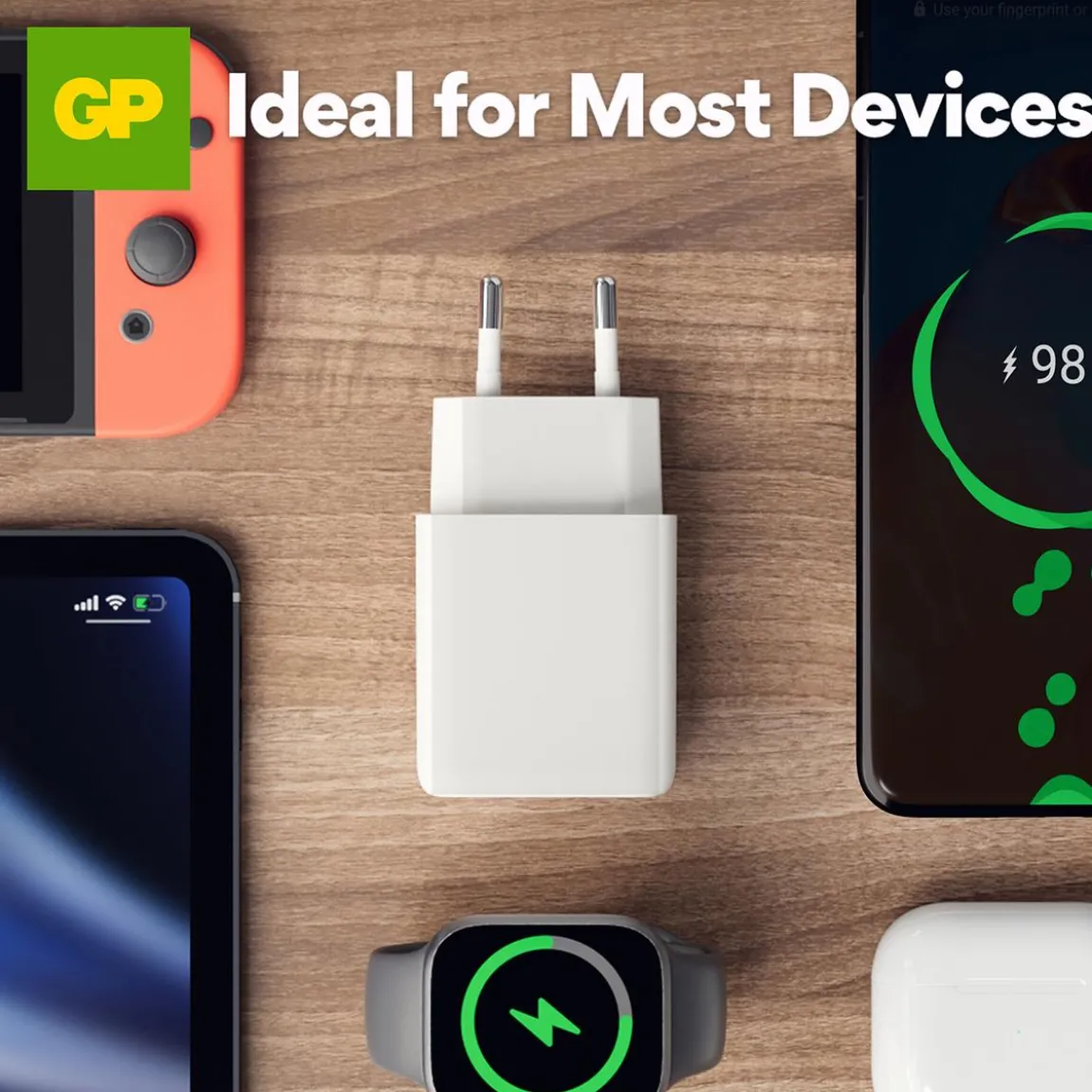 Väggladdare GP WM2B PD 20W USB-A + USB-C