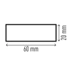 Väggskydd Durable S20 Gul/Svart 1000x60x20mm
