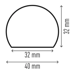 Väggskydd Durable S32R Gul/Svart 1000x40x32mm