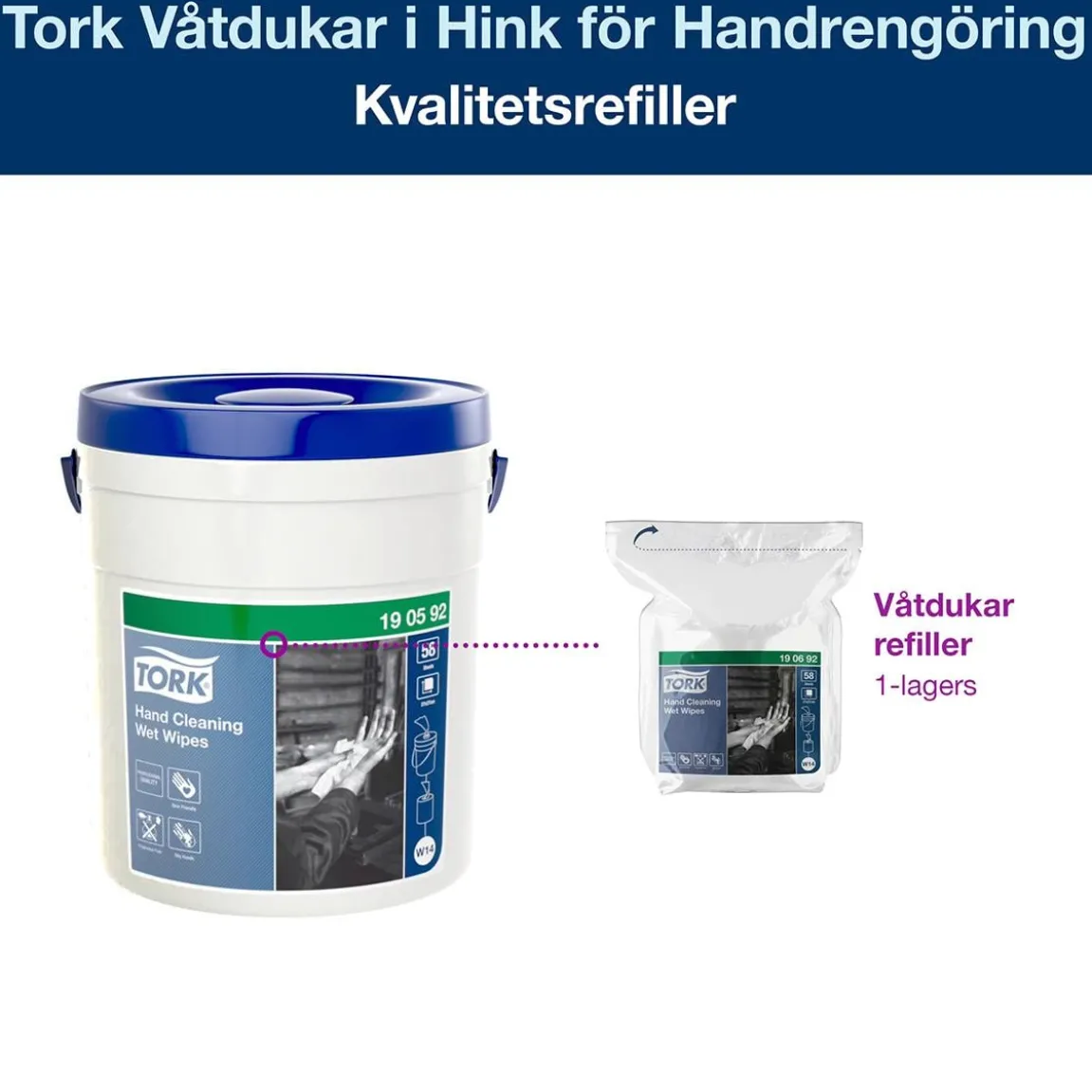 Våtduk Tork W14 Handrengöring