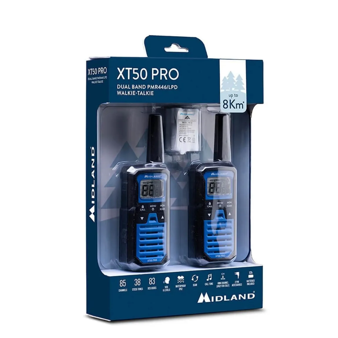 Walkie Talkie Midland XT50 Pro Duo Svart/Blå