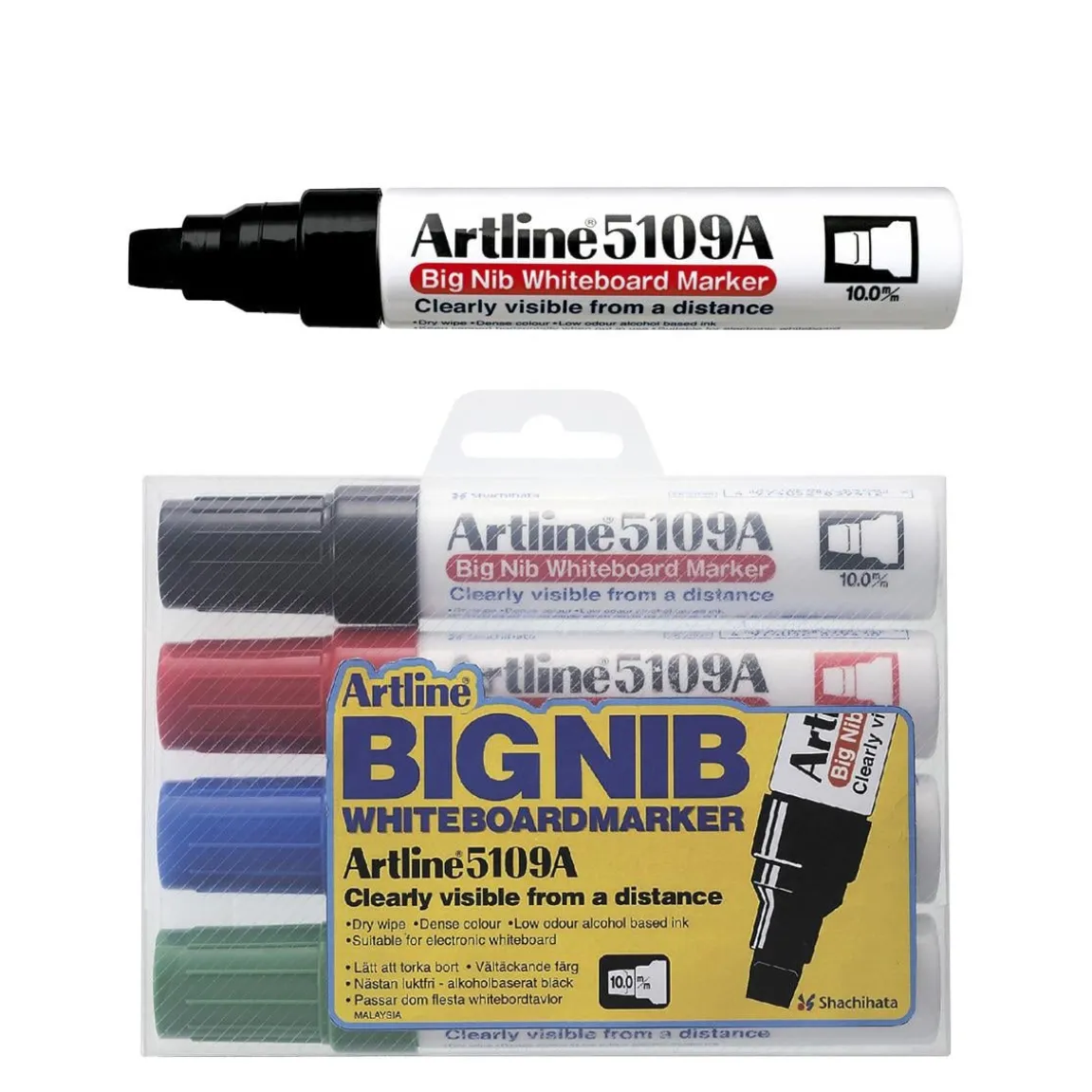 Whiteboardpenna Artline Bignib 5109A Svart 10mm