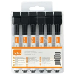 Whiteboardpenna Nobo Mini Fin Spets Magnet & Sudd Svart