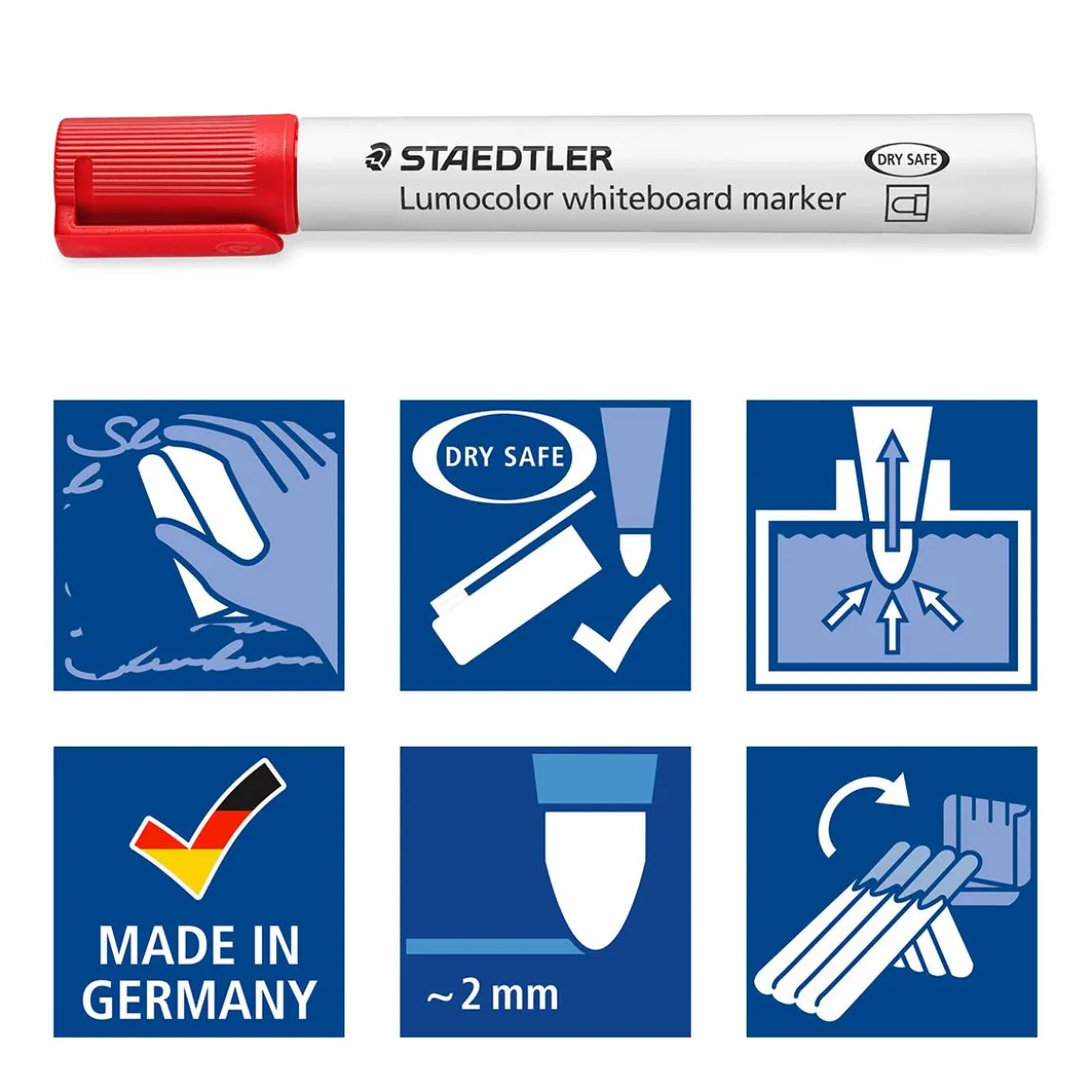 Whiteboardpenna Staedtler Lumocolor 4-färger 2mm