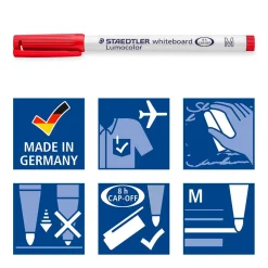 Whiteboardpenna Staedtler Lumocolor 301 Rund 4 färger 1mm