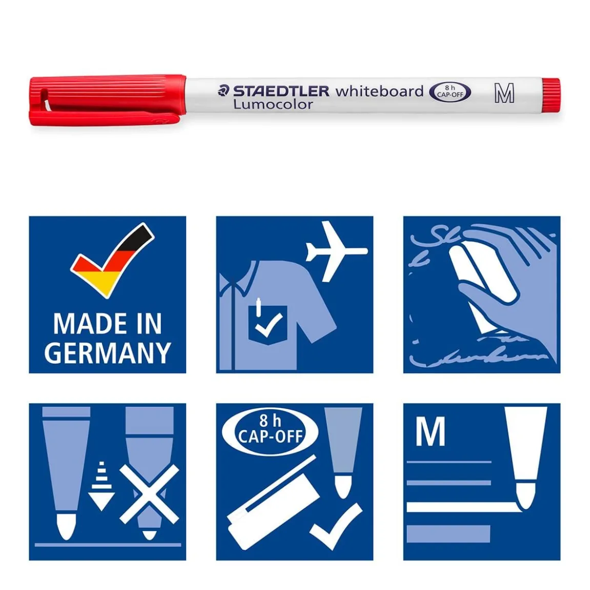 Whiteboardpenna Staedtler Lumocolor 301 Rund 4 färger 1mm