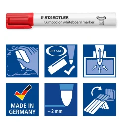 Whiteboardpenna Staedtler Lumocolor Rund 10-färger 2mm