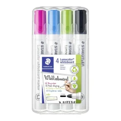 Whiteboardpenna Staedtler Lumocolor Rund 4-färger Neon 2mm