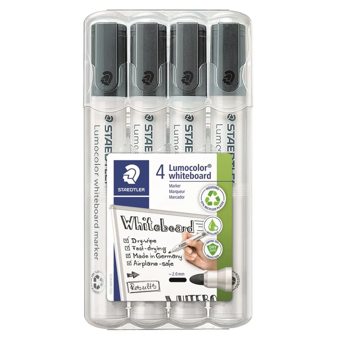 Whiteboardpenna Staedtler Lumocolor Rund Svart 2mm