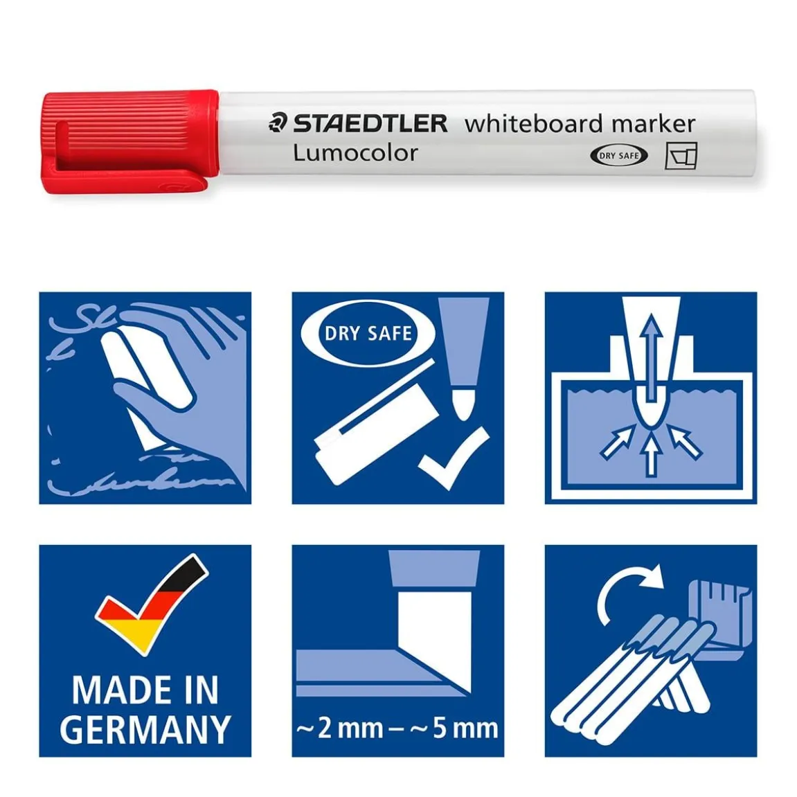 Whiteboardpenna Staedtler Lumocolor Skuren 4-färger 2-5mm