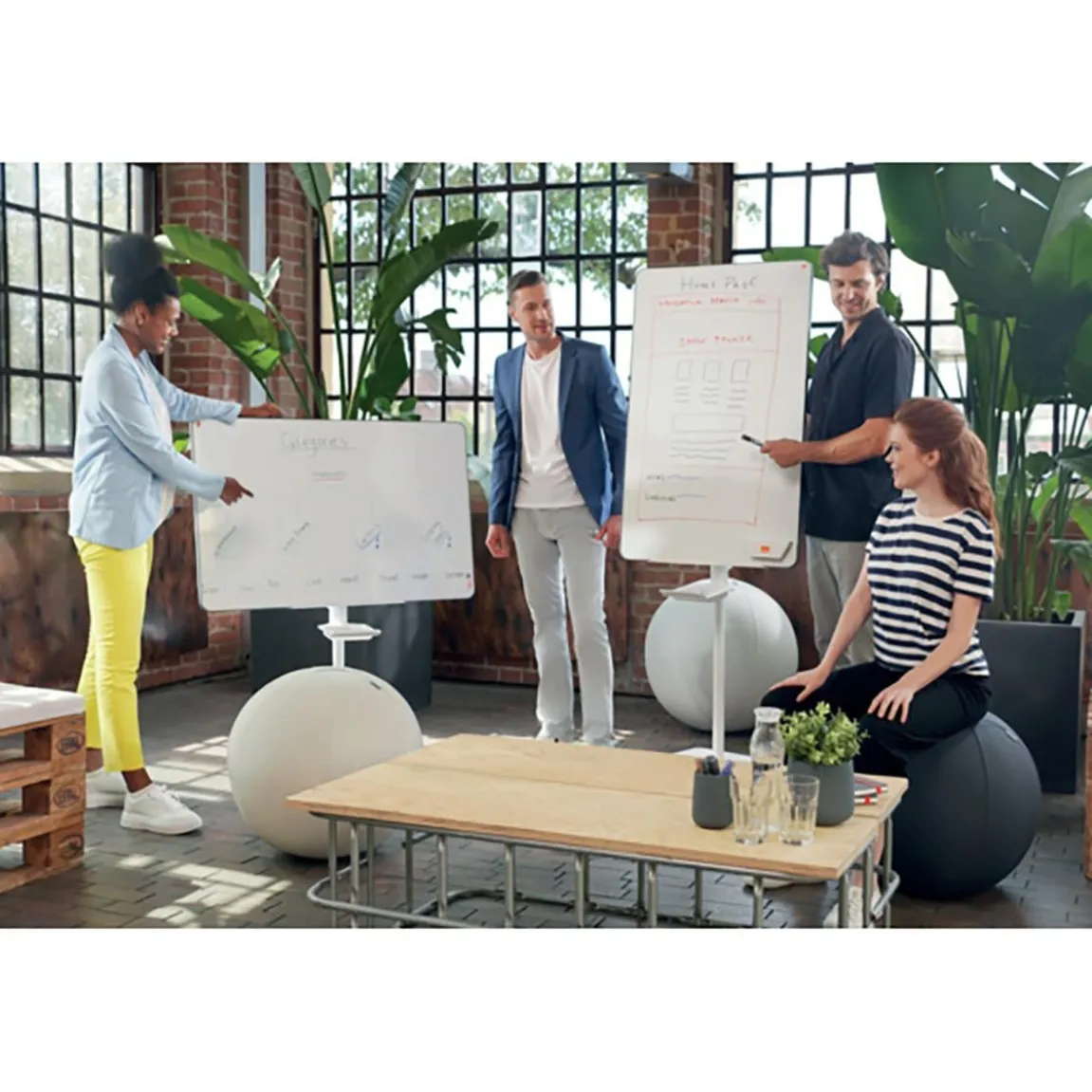 Whiteboardtavla Nobo Move & Meet Mobil 700x1000mm