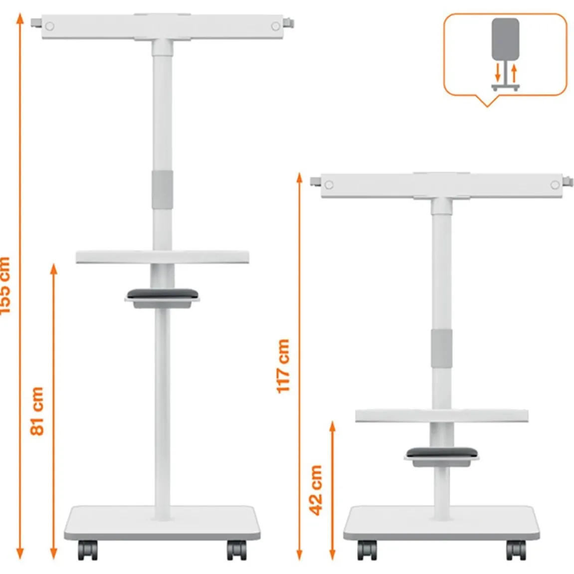 Whiteboardtavla Nobo Move & Meet Mobil 700x1000mm