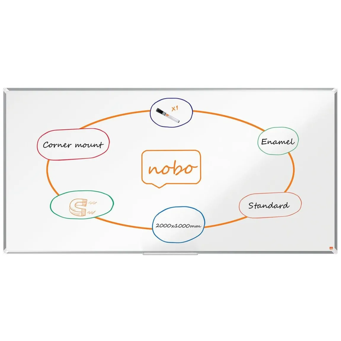 Whiteboardtavla Nobo Premium Plus Emalj 2000x1000mm