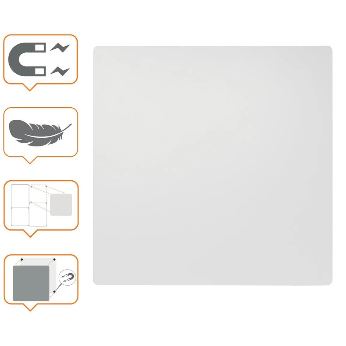 Whiteboardtavla Nobo Utan Ram 450x450mm